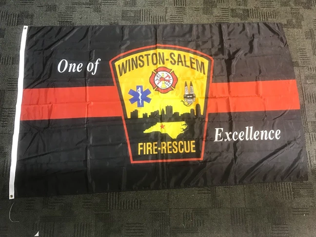 Custom Fabric Flag for the City of Winston-Salem Fire & Rescue
