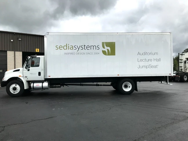 Box Truck Graphics and Lettering for Sedia Systems High Point, NC