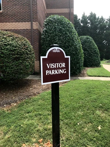 Custom Visitor Parking Sign and Post