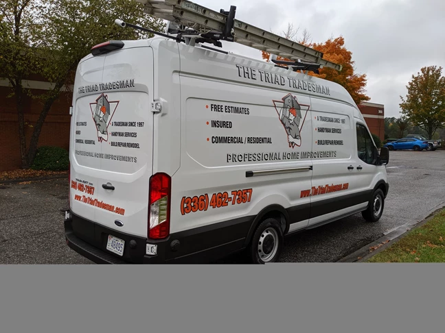 Vehicle Decals & Lettering for The Triad Tradesman out of Winston Salem, NC