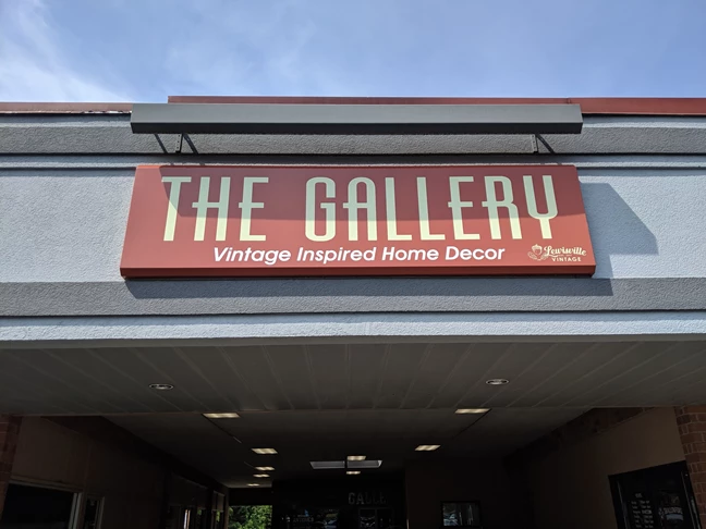 Aluminum Storefront Sign for The Gallery in Lewisville, NC