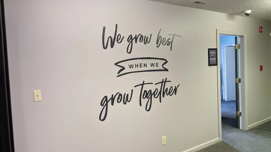 Wall Lettering for Center Grove Baptist Church in Clemmons, NC