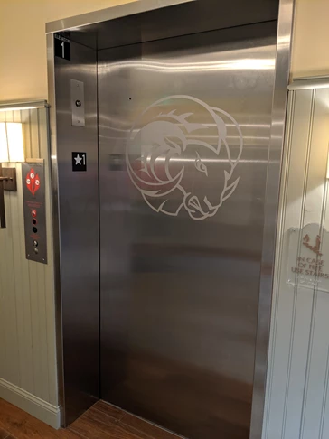 Custom etched decal for elevators for Winston Salem State University in Winston Salem,NC