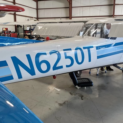 Custom Reflective Decal Lettering for Superior Aero Services @ the Davidson County Airport in Lexington, NC