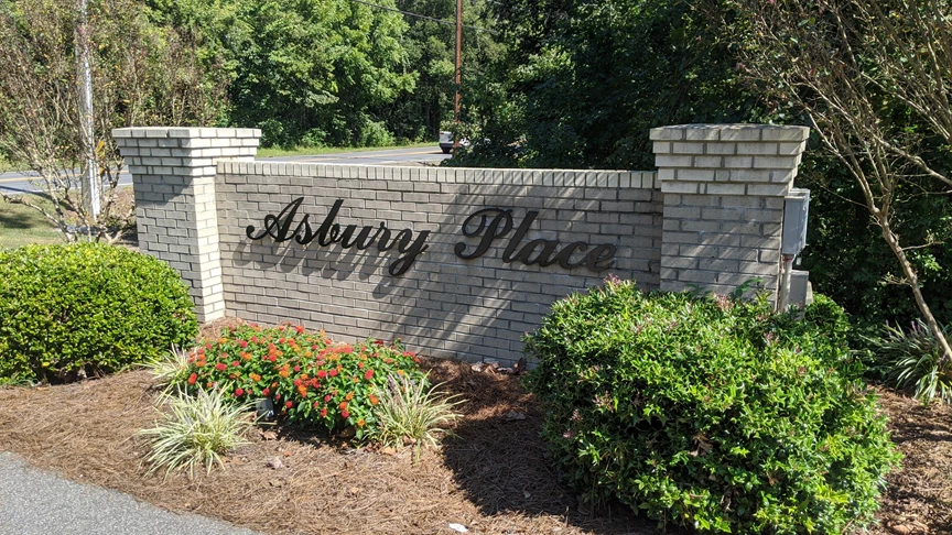 Asbury Place Dimensional Lettering