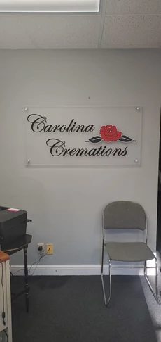 Carolina Cremations Acrylic Sign with Standoffs