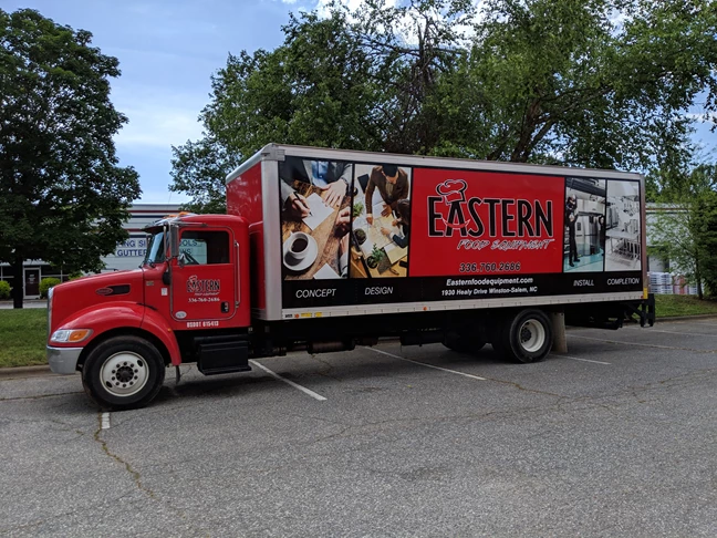 Box Truck Vehicle Wrap For Eastern Food Equipment