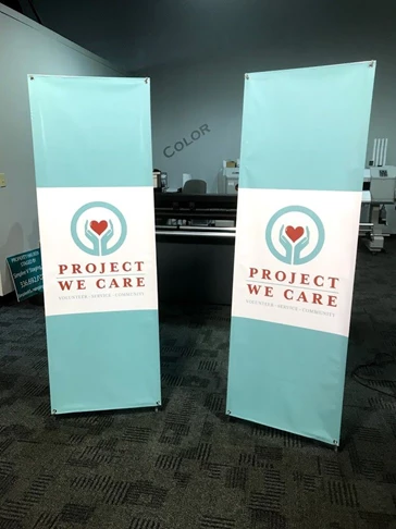 Banner Stands for Project We Care in Winston-Salem, NC